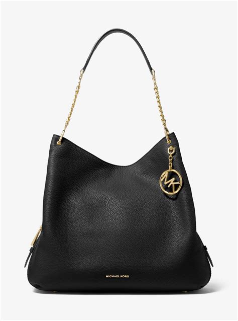 michael kors lillie chain tote|Lillie Large Pebbled Leather Shoulder Bag .